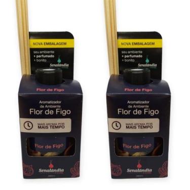 Imagem de 2 Aromatizante Ambiente Flor de Figo 280ml Difusor Palito Casa Ar Chei