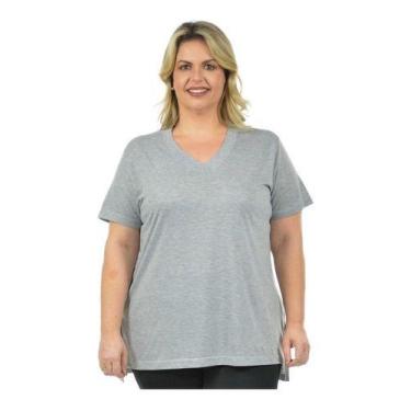 Imagem de Blusa Gola V Longa Mullet Plus Size Feminino Tapa Bubum - Vesttuario, 