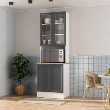 Imagem de Paneleiro Duplo 70cm Soho Cabecasa Madeiramadeira Branco/Grafite