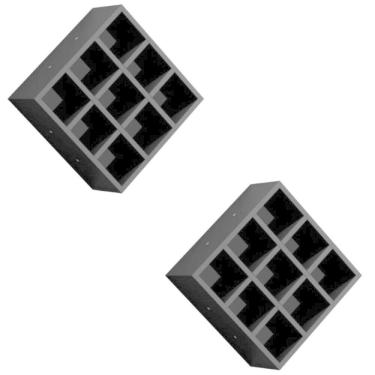 Imagem de Kit 2 Suporte Porta Toalha Luiza 9 Nichos Toalheiro Multiuso