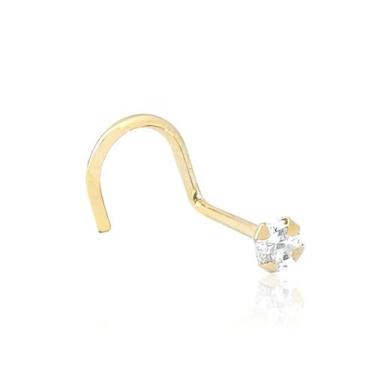Imagem de Piercing Nostril Ouro 18k Maciço Bolinha ou Pedra Zircônia - MPJoias, 