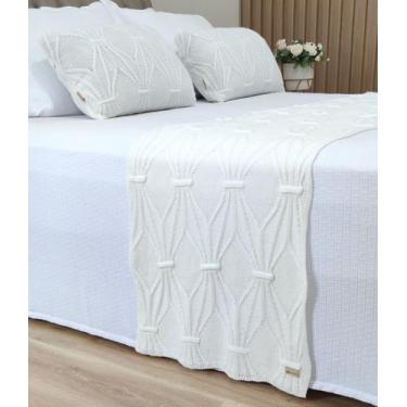Imagem de PESEIRA MANTA TRICO CASAL QUEEN 230X60cm +2 CAPA DE ALMOFADA - USUFRUT