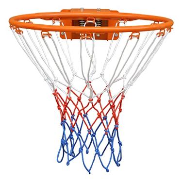 Imagem de AOKUNG Borda sólida de mola dupla de basquete, 45,7 cm para ambientes internos e externos