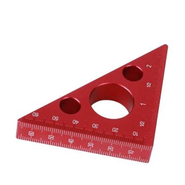 Imagem de Régua de ângulo Reto de Liga de Alumínio de 2 - Ferramenta Quadrada Triangular para Carpintaria - Medidor de Medição de de 6 Cm para Layout de Entrada C de Precisão e Projetos