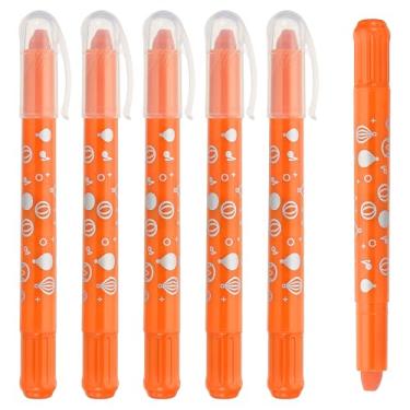 Imagem de PATIKIL Giz de cera de gel aquarela, 6 peças de giz de cera laváveis para colorir, desenhar, pintar, laranja
