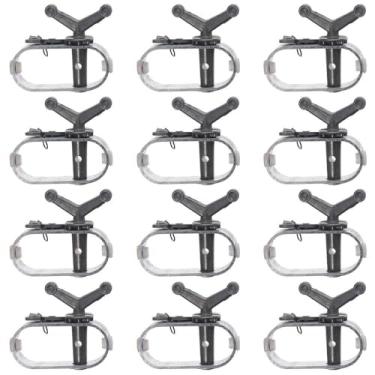 Imagem de iuniq 12 peças de filtro de fio de cerca de alumínio, tensor de fio em linha resistente, tensor de catraca para cerca elétrica, cerca de fazenda