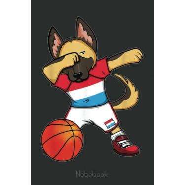 Imagem de Dabbing German Shepherd Luxembourg Basketball Fans Notebook: A blank lined basketball notebook 6x9 in 110 Pages that makes a fun basketball gift for ... women's basketball, team basketball gifts