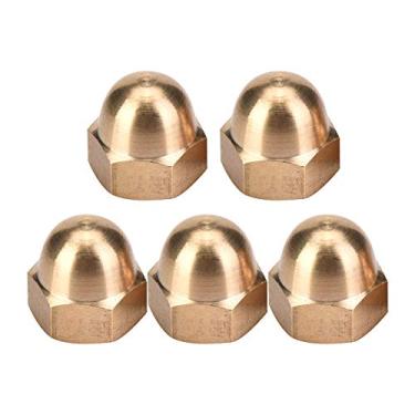 Imagem de Tampa de Cabeça de Cúpula de Porca de Bolota de Bronze Conjunto de Porcas Sextavadas Fixadores de Veículos M3-M12 para Carros Triciclos Veículos Elétricos (M12(5PCS))