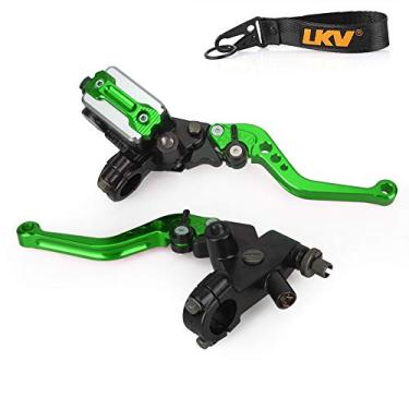 Imagem de LKV Alavanca de bomba de embreagem de freio de motocicleta com cilindro mestre hidráulico acessórios de motocicleta pistão universal 22 mm CNC compatível com Honda Yamaha Kawasaki Suzuki
