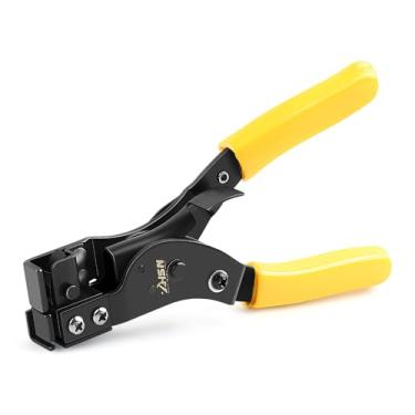 Imagem de Zhushan Ferramenta de agrupamento de abraçadeiras de nylon, alicate e cortador de zíper 2 em 1 com tensão ajustável, fixação e corte para laços de 2,4 a 12 mm