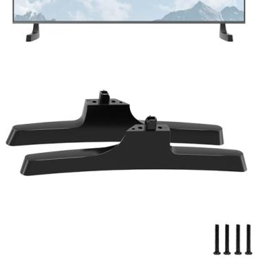 Imagem de Suporte de TV para pernas de TV Samasung, para UN32N5300 UN32J4000 UN32M4500 UN32J5205AF UN32J400DAF UN32M4500AF UN32N5300AF UN32J4500AF UN32J4002AF para TV Samsung Pernas de suporte com parafusos