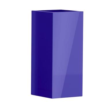 Imagem de Vaso Fibra De Vidro Quadrado Texas G 80cm Caixa Grande Decorativo (Azul Royal)