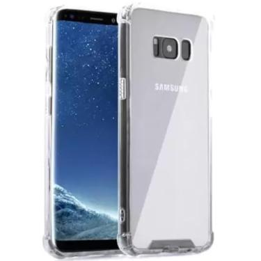 Imagem de Capa Capinha Com Bordas Anti Impacto Para Galaxy S8 Tela de 5,8 Polegadas (Bluepink)