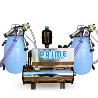 Imagem de Ordenhadeira Mecânica Balde ao pé em Inox Bomba de vacuo 300 litros, Motor 1Cv, com 2 Conjuntos (220)