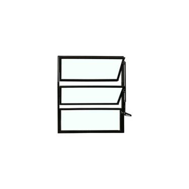 Imagem de Vitro Basculante Alumínio Preto 1 Seção 60 X 60 Linha Esmeralda Brecor