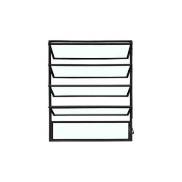 Imagem de Vitro Basculante Alumínio Preto 1 Seção 100 X 80 Linha Esmeralda Breco