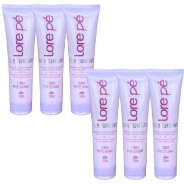 Imagem de CREME HIDRATANTE EXTRATOS NATURAIS E COLAGENO  300ml LORE PÉ - KIT 6un