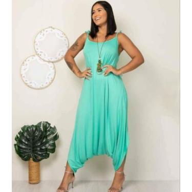 Imagem de Macacão Nozinho Saruel Com Bolso Moda Femenina - nascimentomodas, Verd