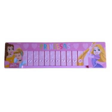 Imagem de Mini Teclado Musical Piano Infantil Disney Princesa 10Teclas - Etitoys