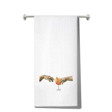 Imagem de JNIAP Aperol Spritz Toalha de cozinha Aperol Spritz Presente temático Aperol Spritz Toalha de prato italiano Aperol Spritz Toalha de mão (duas mãos)