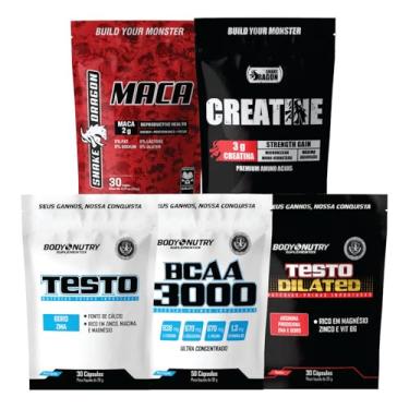 Imagem de Kit 1 Vitaminas e Minerais Dilated Com Arginina 30 Caps + 1 Creatina Monohidratada Absorção 100g + 1x Vitaminas e Minerais 30 Caps + 1x BCAA 3000 Ultra Concentrado 50 Caps