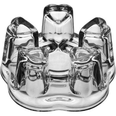 Imagem de CASTIÇAL PORTA VELAS DECORATIVO HOME&CO VIDRO 5x11x11cm TRANSPARENTE