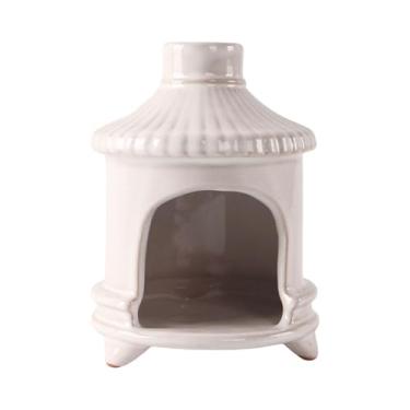 Imagem de Ioensy Tabel de decoração de incenso peça central, artesanato único e compacto para mulheres estantes de estante, Branco