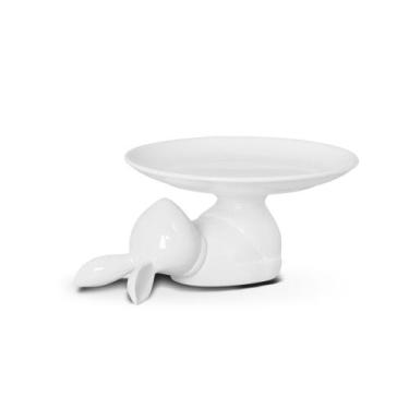 Imagem de Boleira Cerâmica Pé de Coelho Branco - Mozzafiato
