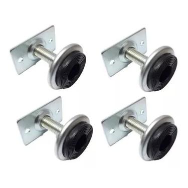 Imagem de Sapata Pé Nivelador Regulável paraMóveis 3/8 5cm Alt Com Chapa Aço Zincado