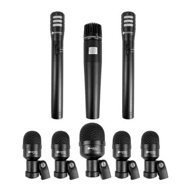 Imagem de Kit 8 Microfones Para Bateria kmd 108 - kadosh