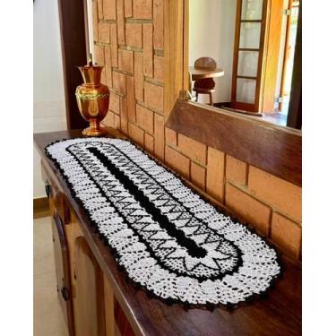 Imagem de Caminho De Mesa 1,30mx40cm Oval Artesanal - Maria Croche Veronez, Pret