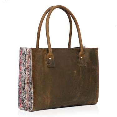 Imagem de Bolsa de ombro de couro para mulheres, bolsa de viagem, bolsa de compras, carteiro, multiuso, Marrom café, X-Large