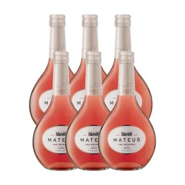 Imagem de Vinho Português Rosé Meio Seco Mateus 187ml Kit 6 Unidades
