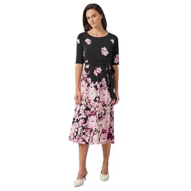 Imagem de Kasper Vestido feminino justo e flare, Preto Multi, 46