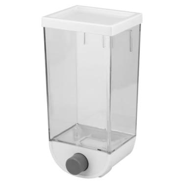 Imagem de Pote Dispenser Organizador de Alimentos Cereais e Grãos Dosador(BRANCO 1500ML/1,5kg,1)
