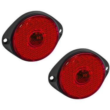 Imagem de 2 Lanterna Frontal 65mm Led Bivolt Conector Carreta Caminhão - H3