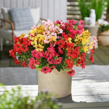 Imagem de Beksodi 12 pacotes de flores artificiais artificiais (mistas)