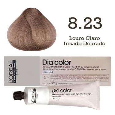 Imagem de Tonalizante Dia Color 8.23 Louro Claro Irisado Dourado  L'Oréal Profes