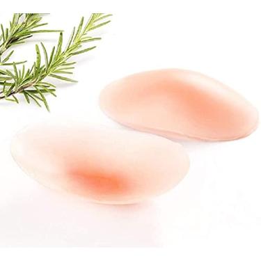 Imagem de Ombreiras de silicone para roupas femininas, antiderrapante, ombreiras invisíveis, respiráveis, para os ombros, reutilizáveis, 1 par, Bege