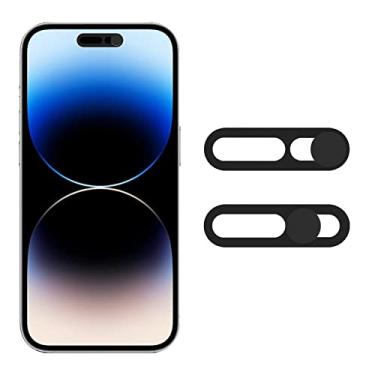 Imagem de Capa de câmera de telefone, capa de webcam compatível com iPhone 14 Pro, iPhone 14 Pro Max protege privacidade e segurança, não afeta o reconhecimento facial (preto)