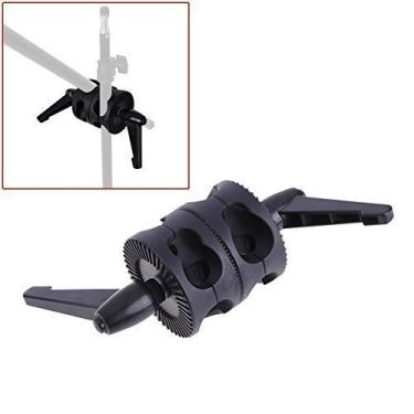 Imagem de Suporte de cabeça com grampo giratório de cabeça dupla Coolbuy 112 para estúdio de fotografia com refletor de flash Boom