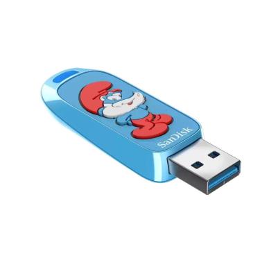 Imagem de Pen drive 128GB USB 3.2 Sandisk Smurf Edition, SDCZIS-128G-G46