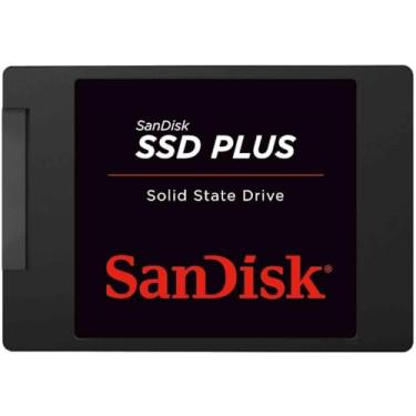 Imagem de SanDisk SSD Plus, 240GB, SATA, Leitura 530MB/s, Gravação 440MB/s, SDSSDA-240G-G26, Preto