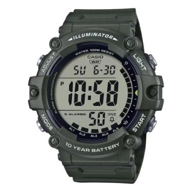 Imagem de Relógio casio masculino digital verde militar ae-1500whx-3avdf