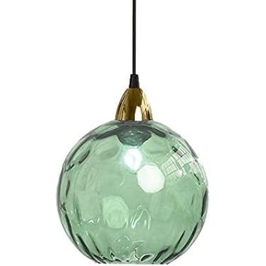 Imagem de Iluminação de teto Estilo nórdico manchado iluminação pendente de vidro, diâmetro criativo 20cm/7.8in, lustre de decoração simples, mini lâmpada de suspensão de vidro soprado à mão, camas de