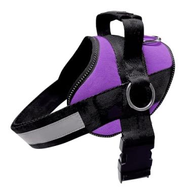 Imagem de Peitoral para cães Joyride Basic Essential 1.0 – Colete para animais de estimação pequeno, médio, grande, sem puxão, com 3 anéis laterais para colocação de trela, ajustável para treinamento (Purple