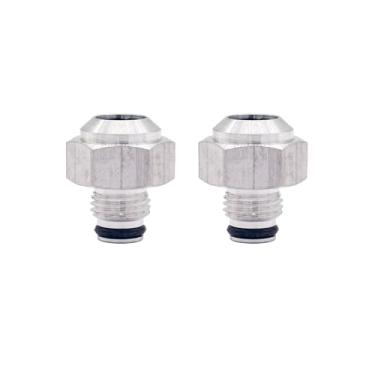 Imagem de V VELAMEIS Conector rápido de linha de radiador de refrigeração do motor para Cadillac CTS 2004-2006, plástico e alumínio, motor de 2,8/3,6 litros, conector de tubo de óleo do refrigerador de