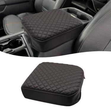 Imagem de KBH Capa de apoio de braço para console central para F250 F350 Super Duty 2023-2025, assento de balde, acabamento de couro de vinil, protetor de almofada de tampa de descanso de braço, antiarranhões