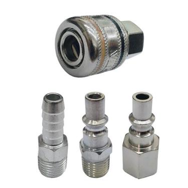 Imagem de Jogo Conectores Engate Rápido 1/4 Npt Pneumáticos Compressor - BRAMAIS