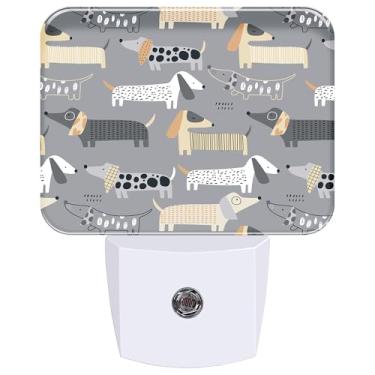 Imagem de AKKAVNIA Luminária Noturna De Parede Led Com Sensor Inteligente Anoitecer E Amanhecer, Em Formato Dachshund Fofo, Para Quarto Adulto, Sala Estar, Corredor Cozinha